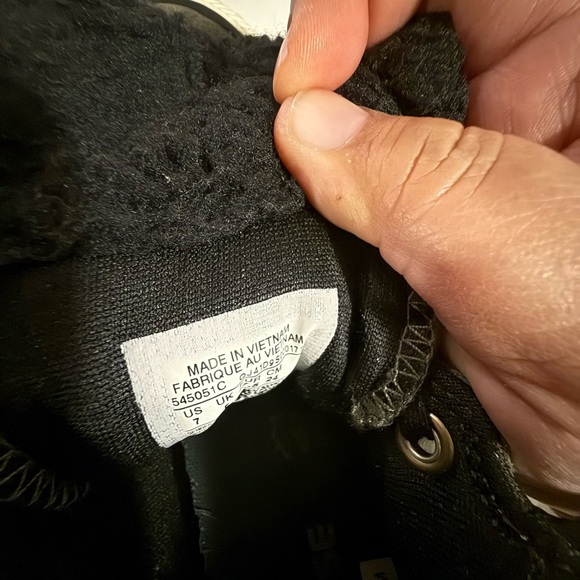 Converse Women Size 7 All Star Hidden Wedge Shoes Olive Green Suede Sherpa - Picture 2 of 12